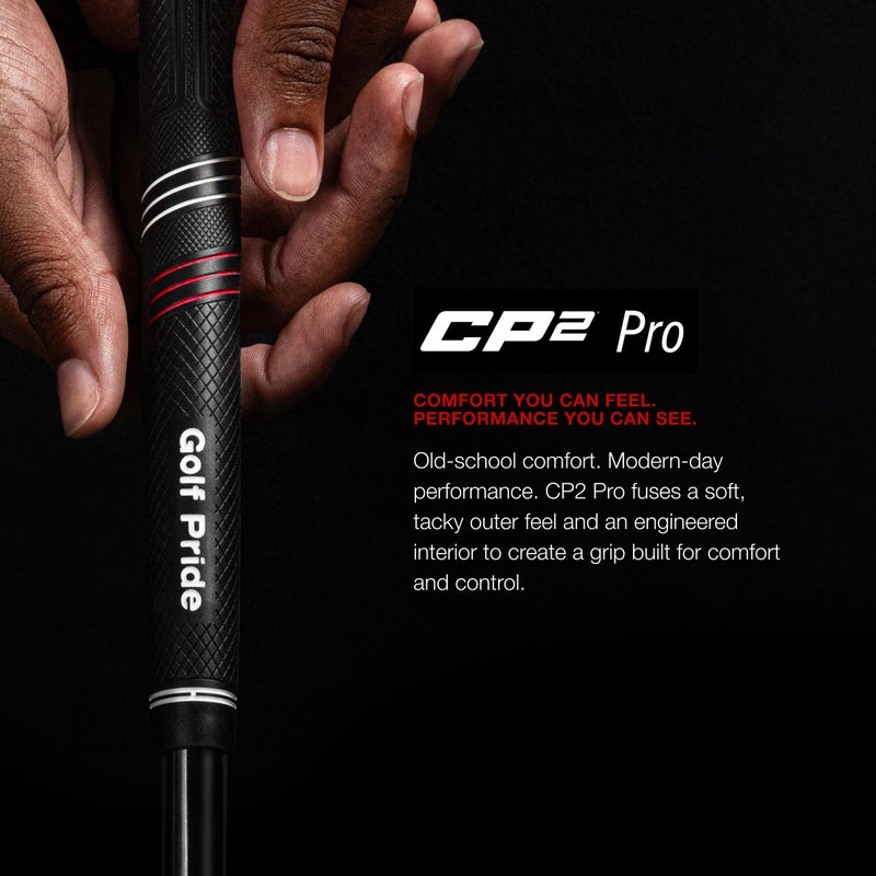 Golf Pride CP2 Pro Golf Club Grip - High-Tack & Soft Feel Grip for Comfort & Control - Less Tension & More Power with Plus4 Technology - Midsize - 8 Pack - Image 2
